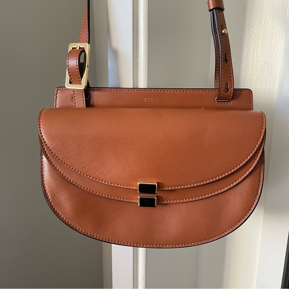 Chloe Handbags - Chloe “Georgia” crossbody leather bag Caramel (brown)